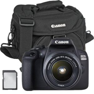 Canon EOS 2000D + EF-S 18-55mm f3.5-5.6 + Bag + Card