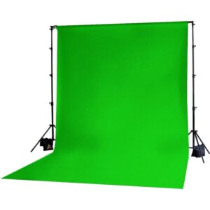 Backdrop Stand With 3x6m Muslin Backdrop (Chroma Green)