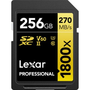Lexar 256GB Professional 1800x UHS-II SDXC Memory Card