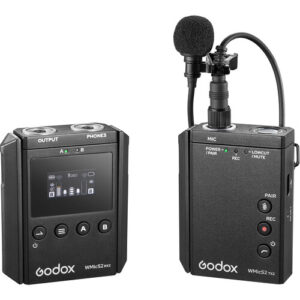 Godox WMicS2 Kit 1 UHF Compact Wireless Microphone System for Cameras & Smartphones with 3.5mm