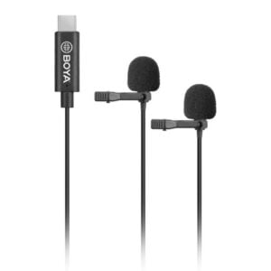 BOYA BY-M3D Digital Dual Omnidirectional Lavalier Microphones with USB-C Cable (Android)