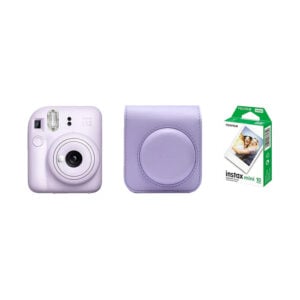 Fujifilm Instax Mini 12 Instant Film Camera Combo with 1 Film and Case (Lilac Purple)