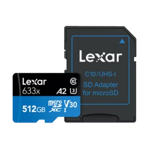 Lexar 512GB High-Performance 633x UHS-I microSDHC Memory Card