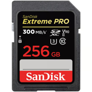 SanDisk EXTREME PRO 256GB SDXC Memory Card 300MB/s UHS-II CLASS 10, U3, V90